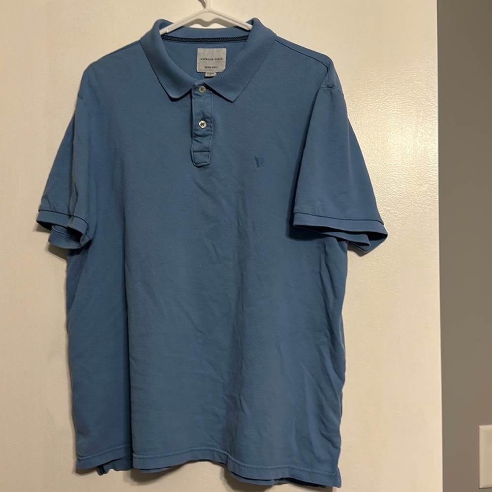 American Eagle blue polo